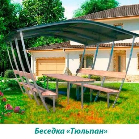 Трехметровая беседка для дачи модель Тюльпан